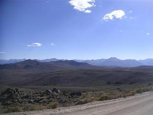View of the Sierra Nevada Mountains from Bodie
