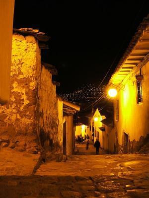 Cuzco streets by night
