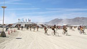Rush hour at Burning Man