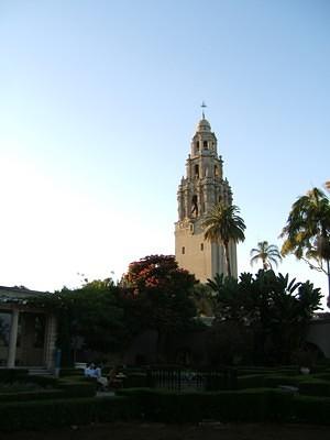 Tower of Museum of Man from the Balboa gardens