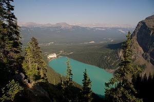 Looking down on Lake Louise