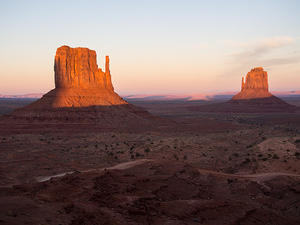 Long shadows on the mittens