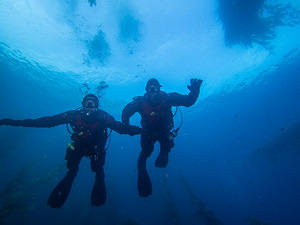 Paul and Pete descending