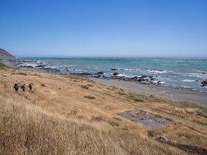 Hikers on the Lost Coast Trail